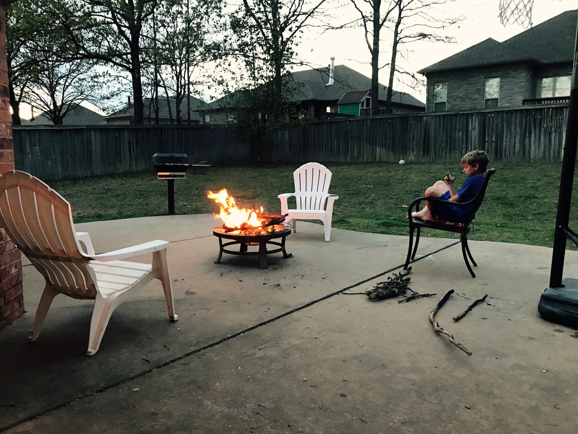 Fire pit with friends