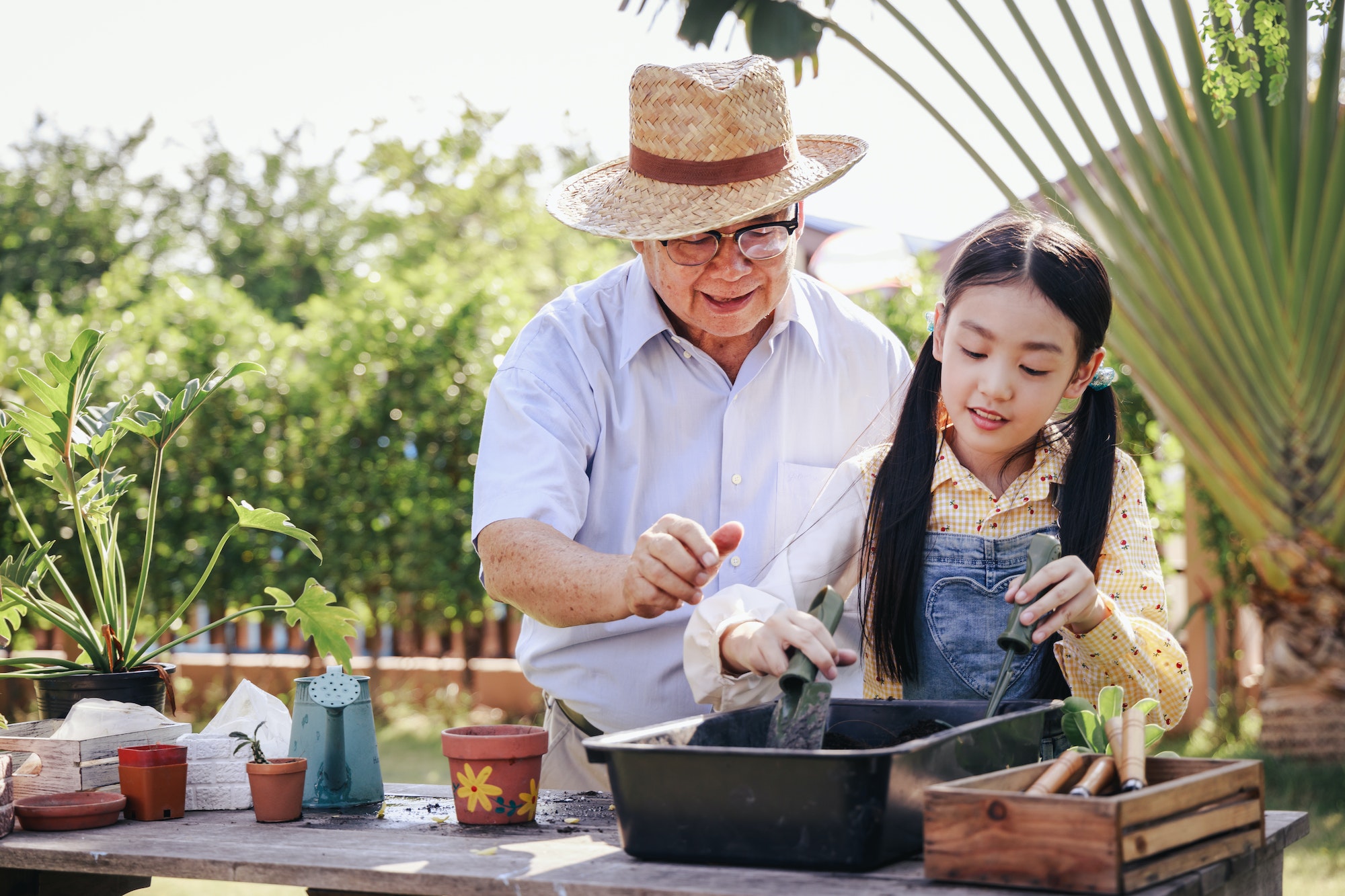 Happy and enjoy a family outdoor activity on holiday.