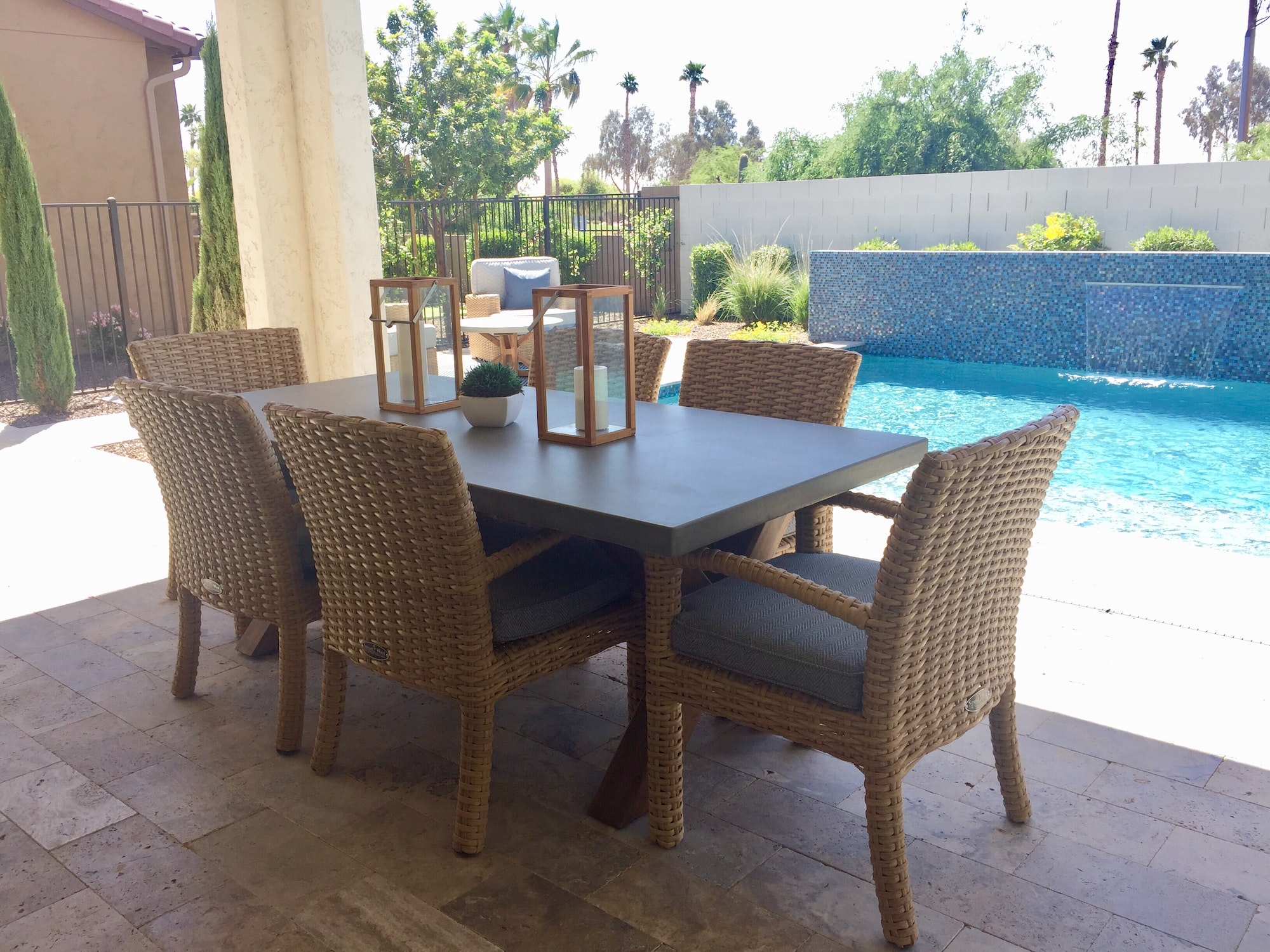 Patio dining table